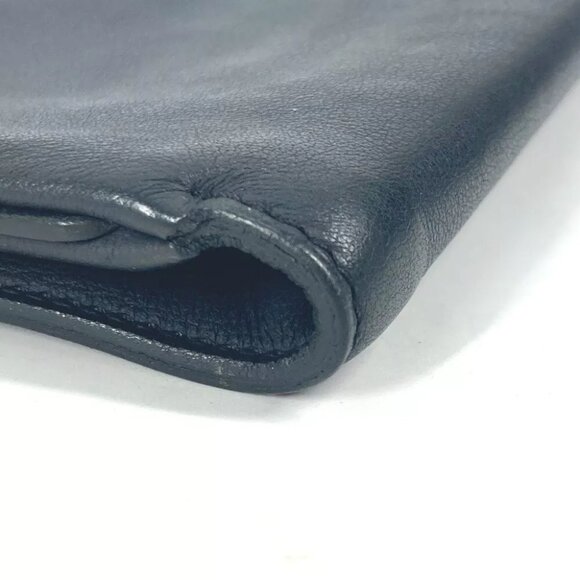 HERMES City slide pouch bag Clutch bag Leather Navy - Picture 5 of 15